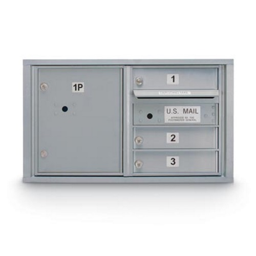 CAD Drawings American Postal Manufacturing Co. 3 Door Standard 4C Mailbox with 1 Parcel Locker